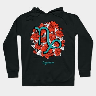 Floral Zodiac Sign Capricorn Gift Women Men Hoodie